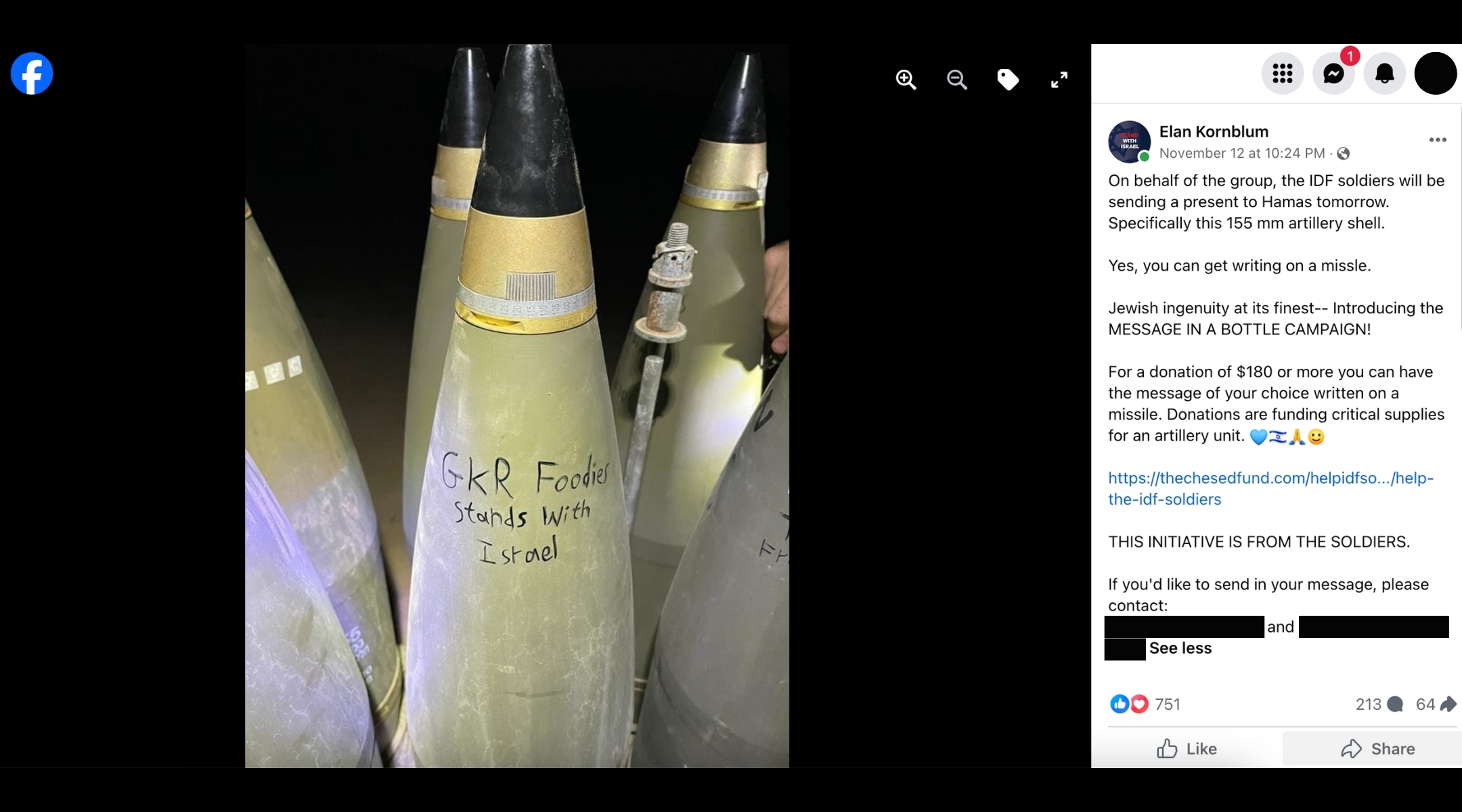 Le sponsoring des missiles israéliens n'est pas pour tout le monde dans un groupe Facebook des "Kosher Restaurant Foodies"
