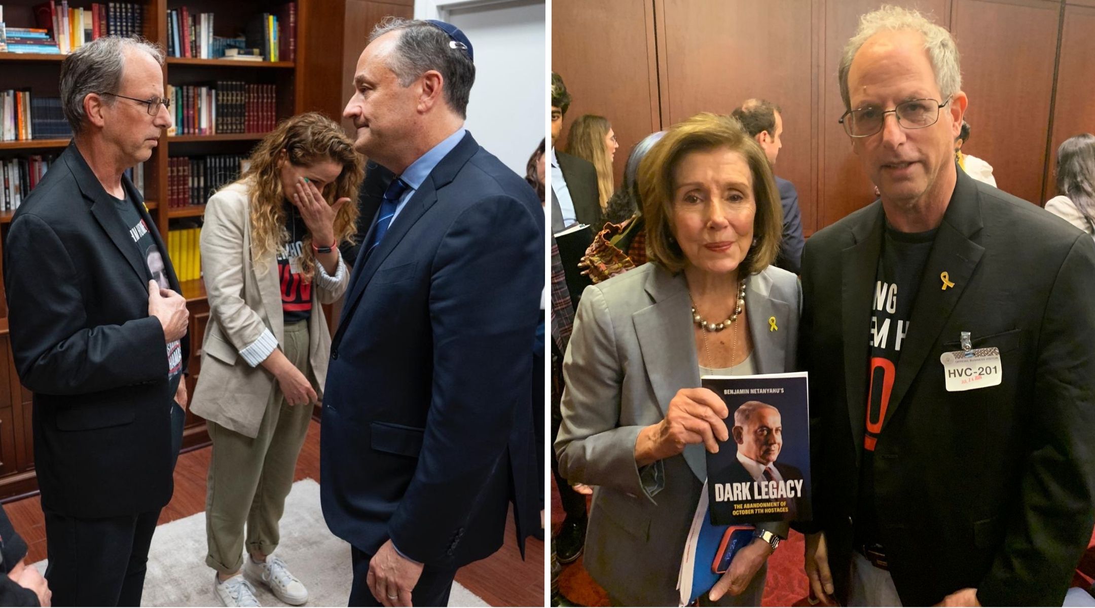 Boaz Atzili avec Doug Emhoff et Nancy Pelosi